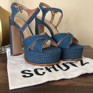 keefa denim platform sandals - Schutz